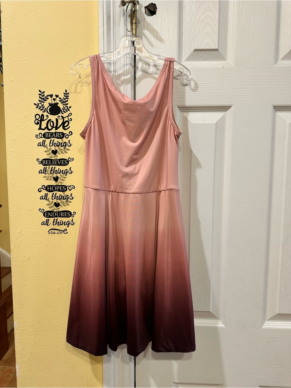 balera Pink to Plum Ombre Midi Dress